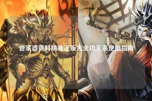 管家婆资料精准正版大全功夫茶使用指南