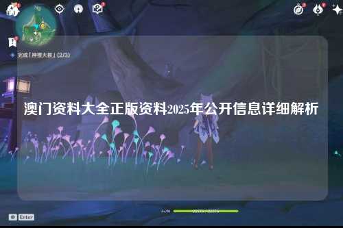 澳门资料大全正版资料2025年公开信息详细解析