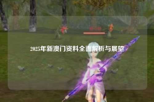 2025年新澳门资料全面解析与展望