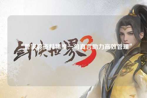 “管家婆资料精准一句真言助力高效管理”